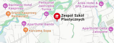 Map of co_to_za_zespół_szkół_plastycznych_im._antoniego_kenara_w_zakopanem